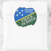 Solomon Islands Pacific Islander Ronde Sticker (Tas)