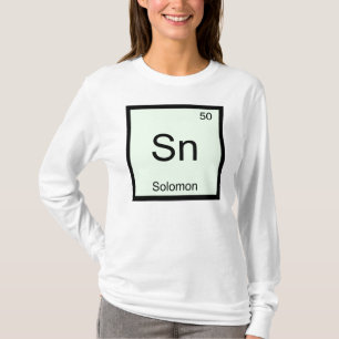 Solomon Naam Chemie Element Periodiek Systeem T-shirt