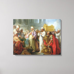 Solomon voor de ark van het convenant, 1747 canvas afdruk