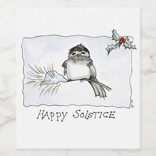 Solstice Chickadee Wijn Etiket (Enkel label)