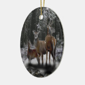 Solstice Deer Family Keramisch Ornament (Links)