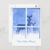 Solstice d'hiver Bénédiction Cerf Carte postale (Devant / Derrière)