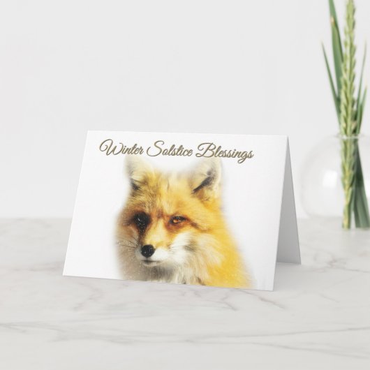 Solstice d'hiver Bénédiction Fox et carte neige (Devant)