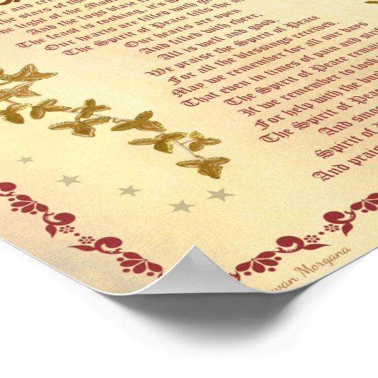 SOLSTICE EVE PEACE PRAYER POSTER (Coin)