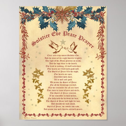 SOLSTICE EVE PEACE PRAYER POSTER (Voorkant)