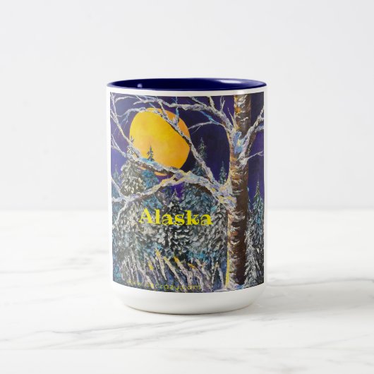 Solstice Moon 15oz ALASKA mok met twee toonaangeve (Center)
