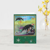 Solstice Ravens Kaart (Gele Bloem)