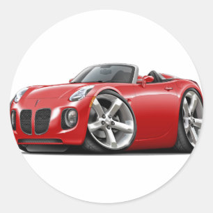 Solstice Red Convertible Ronde Sticker