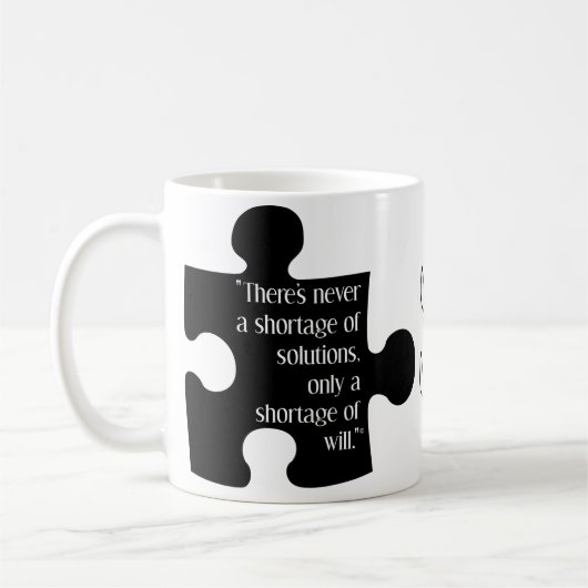 "Solutions" Mug de café (Gauche)