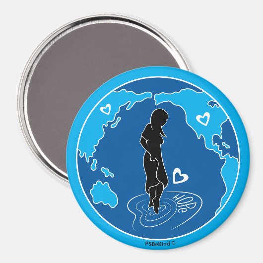 Solutions pacifiques_Arrondi Magnet 3 pouces (Recto/Verso)