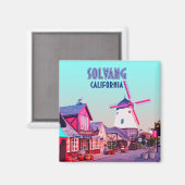 Solvang Danish Downtown California Magneet (Voorkant / Achterkant)