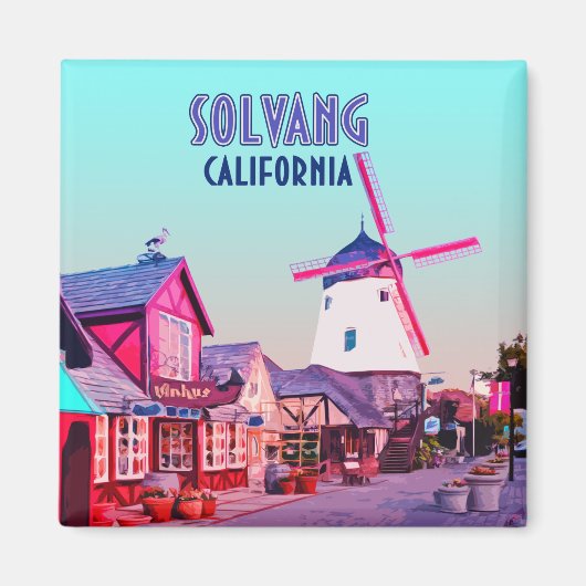 Solvang Danish Downtown California Magneet (Voorkant)