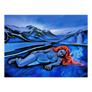 "Sólvátra" - Vlam onder het ijs Perfect Poster