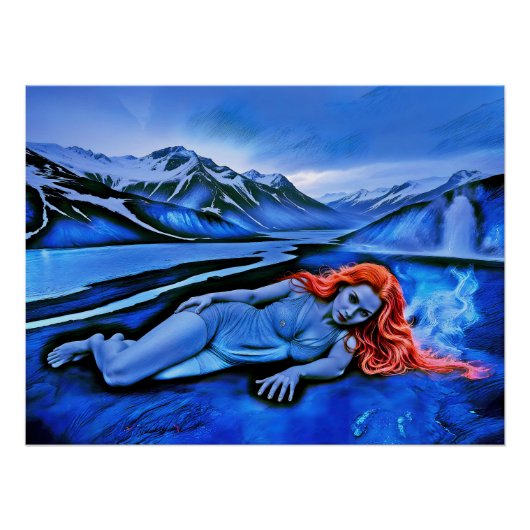 "Sólvátra" - Vlam onder het ijs Perfect Poster (Voorkant)