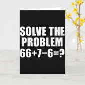 Solve The Problem 67 Meme Six Seven Elementary Mat Kaart (Gele Bloem)