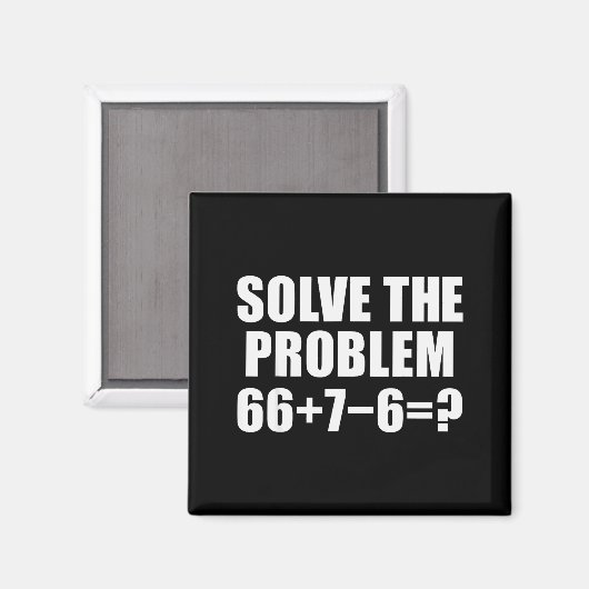 Solve The Problem 67 Meme Six Seven Elementary Mat Magneet (Voorkant / Achterkant)