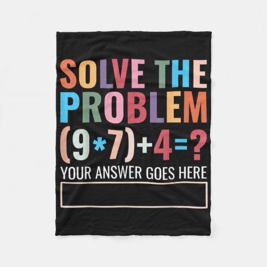 Solve The Problem 67 Six Seven Funny Math Teacher  Fleece Deken (Voorkant)