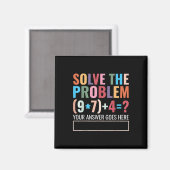 Solve The Problem 67 Six Seven Funny Math Teacher  Magneet (Voorkant / Achterkant)