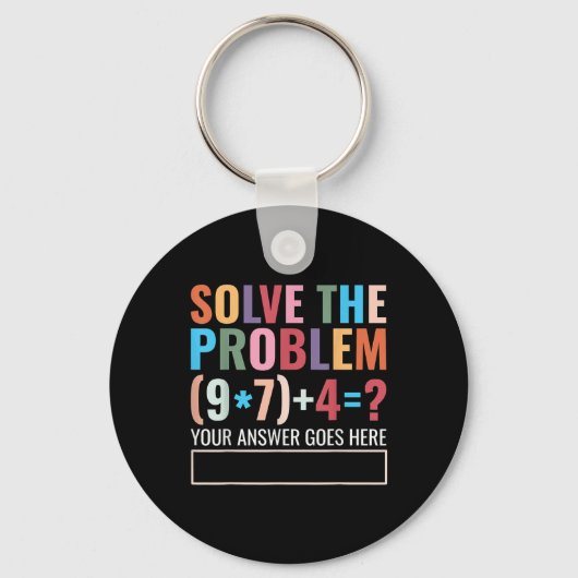 Solve The Problem 67 Six Seven Funny Math Teacher  Sleutelhanger (Voorkant)