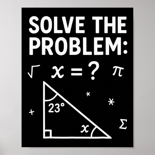 Solve The Problem Do The Math 67 Meme Funny Teache Poster (Voorkant)