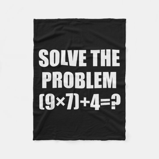 Solve The Problem Funny 67 Meme Brainrot Math Teac Fleece Deken (Voorkant)