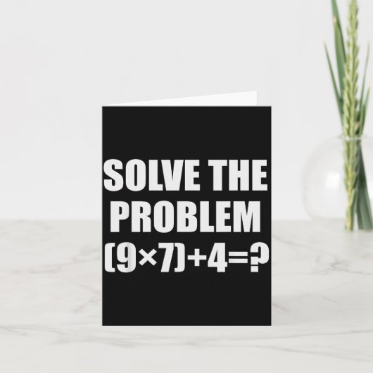 Solve The Problem Funny 67 Meme Brainrot Math Teac Kaart (Voorkant)