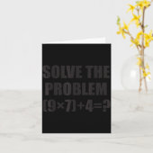 Solve The Problem Funny 67 Meme Brainrot Math Teac Kaart (Gele Bloem)