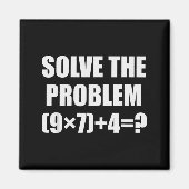 Solve The Problem Funny 67 Meme Brainrot Math Teac Magneet (Voorkant)