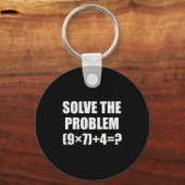 Solve The Problem Funny 67 Meme Brainrot Math Teac Sleutelhanger (Voorkant)