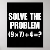 Solve The Problem, Funny 67 Teacher  Poster (Voorkant)