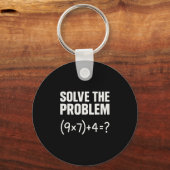 Solve The Problem Funny Math 67 Meme Teacher Stude Sleutelhanger (Voorkant)