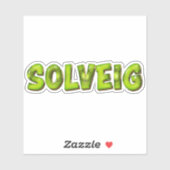 Solveig Name Kiwi Design Aufkleber Sticker (Vel)