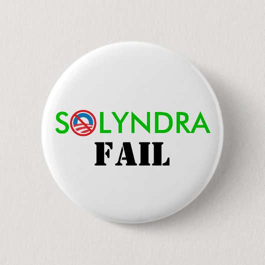 Solyndra FAIL Ronde Button 5,7 Cm (Voorkant)