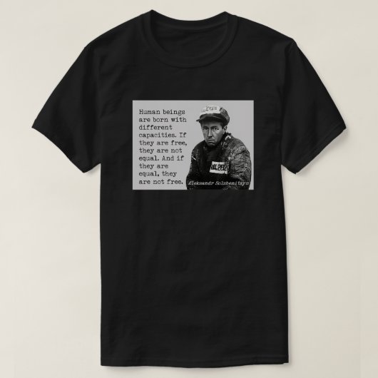 Solzhenitsyn over vrijheid t-shirt (Design voorkant)