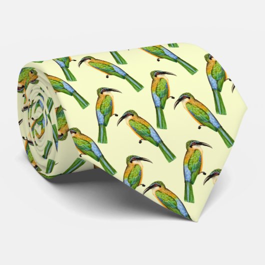 Somali Bee-Eater  Art Pattern Stropdas (Opgerold)