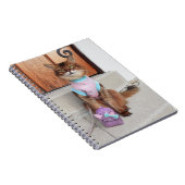 Somali Cat Back to School With Tiny Backpack Notitieboek (Rechterzijde)