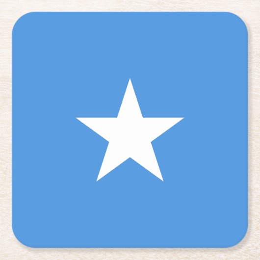 Somalia Flag Vierkante Kartonnen Onderzetter (Voorkant)