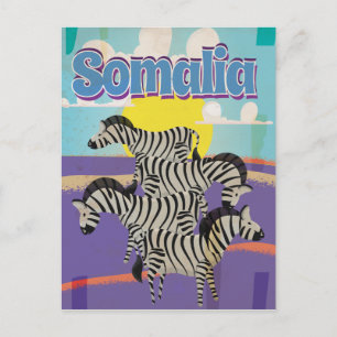 Somalia vintage reisposter briefkaart