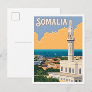 Somalië Afrika Vintage Reizen  Briefkaart