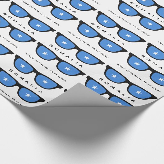 Somalië heeft aangepaste tekst- en kleurcadeauomsl cadeaupapier (Hoek)