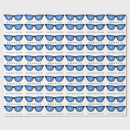 Somalië heeft aangepaste tekst- en kleurcadeauomsl cadeaupapier (Vlak)