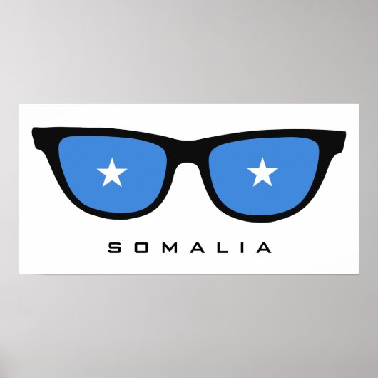 Somalië heeft aangepaste tekst en kleuren poster (Voorkant)