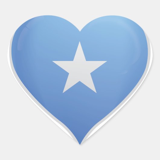 Somalië liefde vlag trots hart sticker (Voorkant)