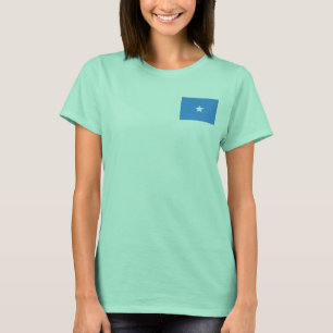 Somalië Vlag en Kaart DK T-Shirt