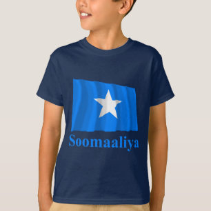 Somalië Waving Flag met naam in Somalië T-shirt