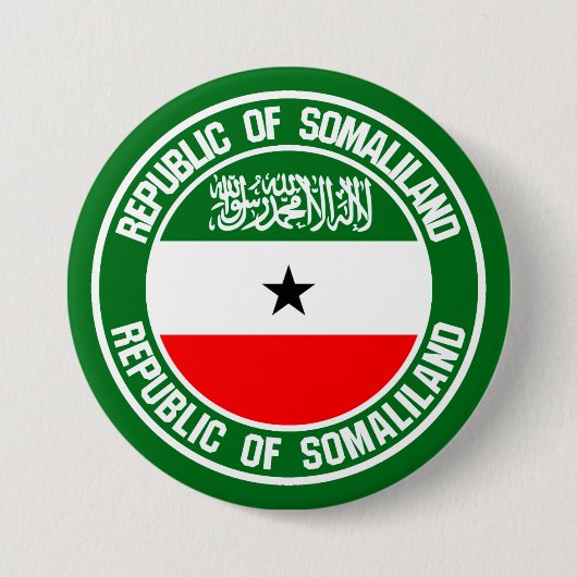 Somaliland Round Emblem Ronde Button 7,6 Cm (Voorkant)