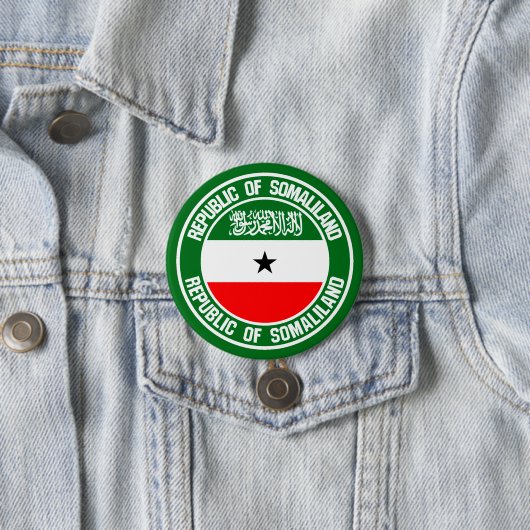 Somaliland Round Emblem Ronde Button 7,6 Cm (In situ)