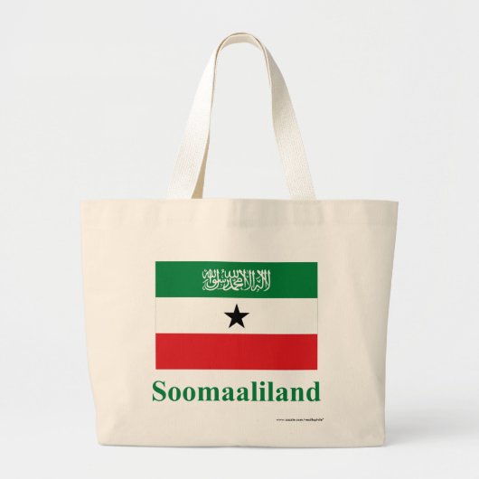 Somaliland vlag met naam in Somalië Grote Tote Bag (Voorkant)