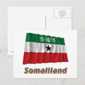 Somaliland Waving Flag met naam Briefkaart (Voorkant / Achterkant)