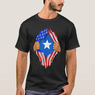 Somalisch bloed in mij Somalische vlag Mannen vrou T-shirt